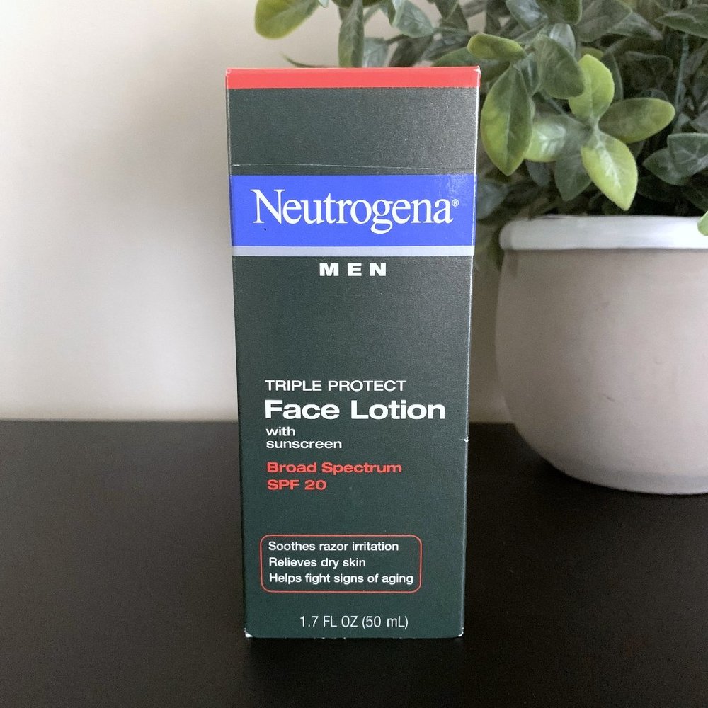 Neutrogena Men TRIPLE PROTECT FACE LOTION with Sunscreen 1.7 oz SPF 20 Exp 5/23